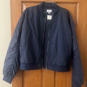 Evereve blue bomber jacket NWT size XL